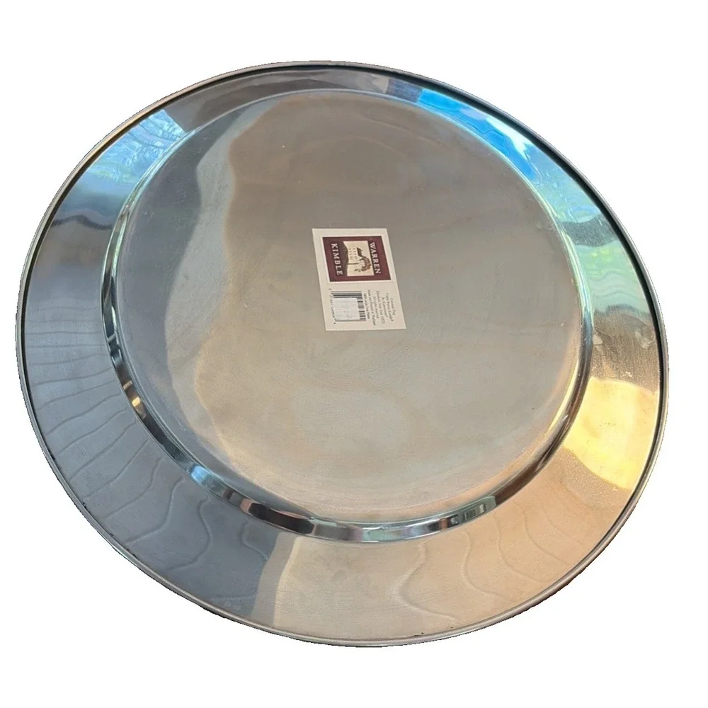 Vintage Colonial Warren Kimble‎ Silverplate Oval Patriotic Serving Platter Tray
